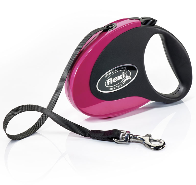 Flexi Povodac za pse Collection S Tape 3m Pink-Black 