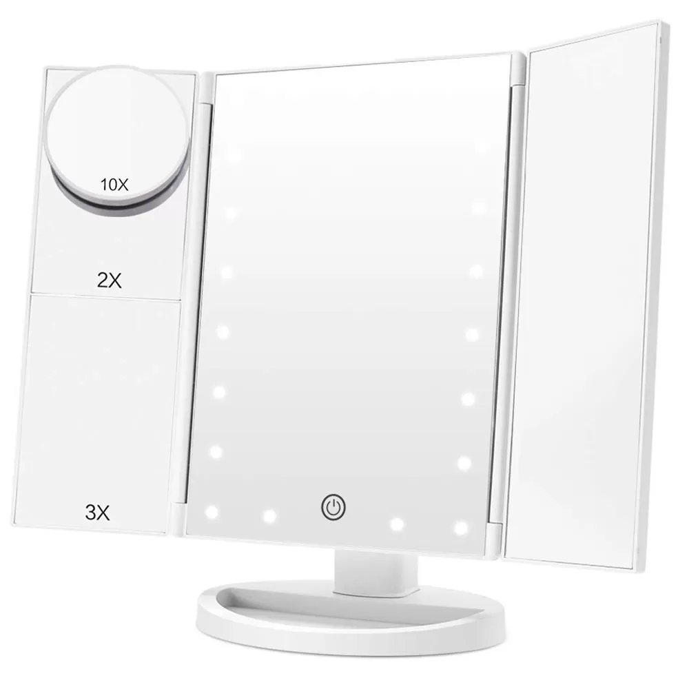 Ogledalo za šminkanje sa LED rasvetom belo