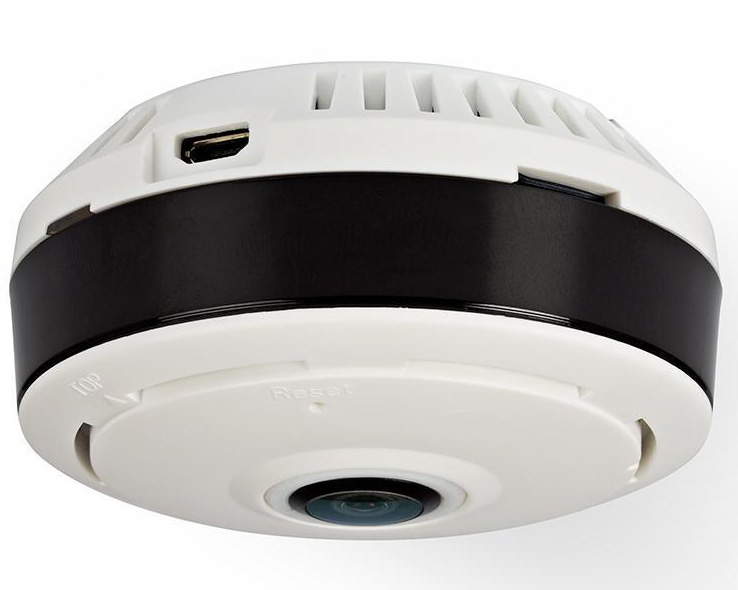 Plafonska Wi-Fi HD IP panoramska kamera za video nadzor Nedis IPCMP20CWT FishEye