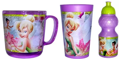 Komplet za piće Disney Faires - šolja, čaša, pull-up boca SR32605+SR32607+SR32632