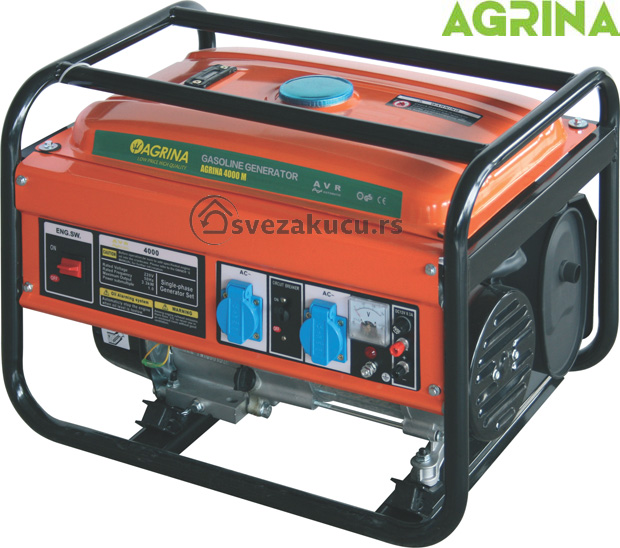 Benzinski monofazni agregat za struju Agrina 4000 - Image 1