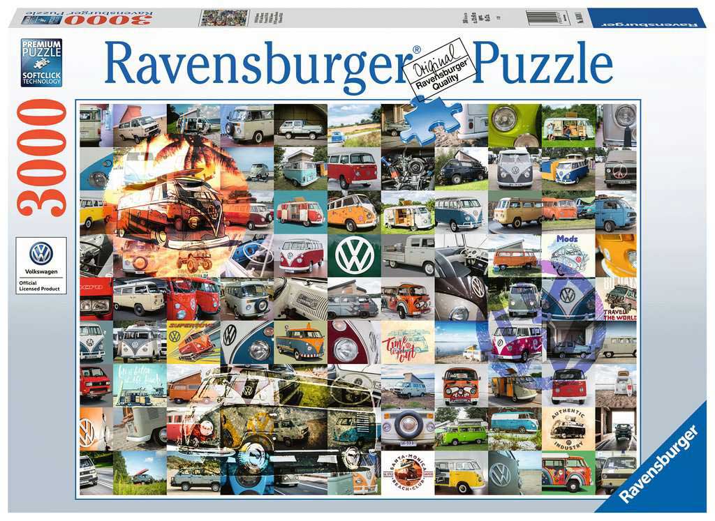 Puzzle Slagalica 3000 delova 99 Momenata VW Kombija Ravensburger 16018