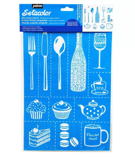 PEBEO Setacolor Šablon A4 za slikanje na tekstilu DEKORACIJA ZA STO 664970