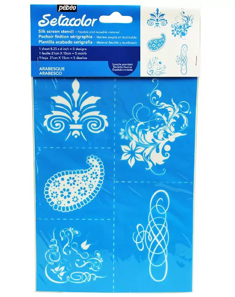 PEBEO Setacolor Šablon A5 za slikanje na tekstilu ARABESKA 664972