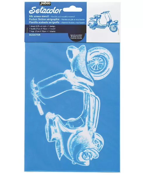 PEBEO Setacolor Šablon A5 za slikanje na tekstilu SKUTER 664973