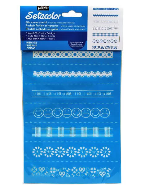 PEBEO Setacolor Šablon A5 za slikanje na tekstilu TRAKE 664976