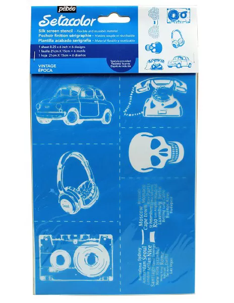 PEBEO Setacolor Šablon A5 za slikanje na tekstilu VINTAGE 664977