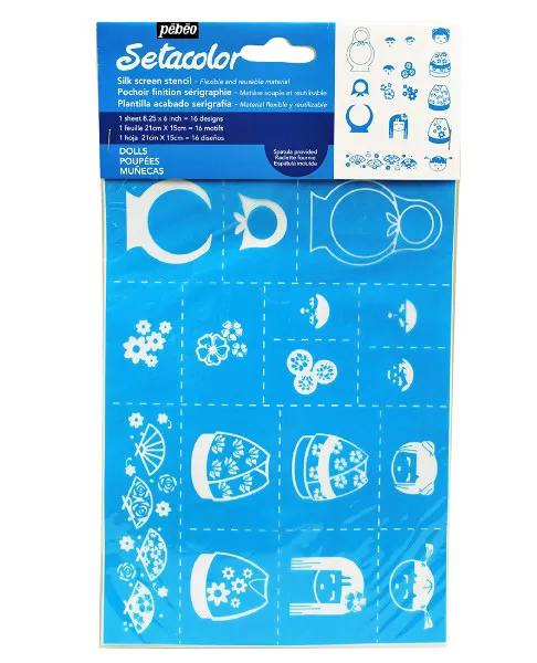 PEBEO Setacolor Šablon A5 za slikanje na tekstilu LUTKE 664979
