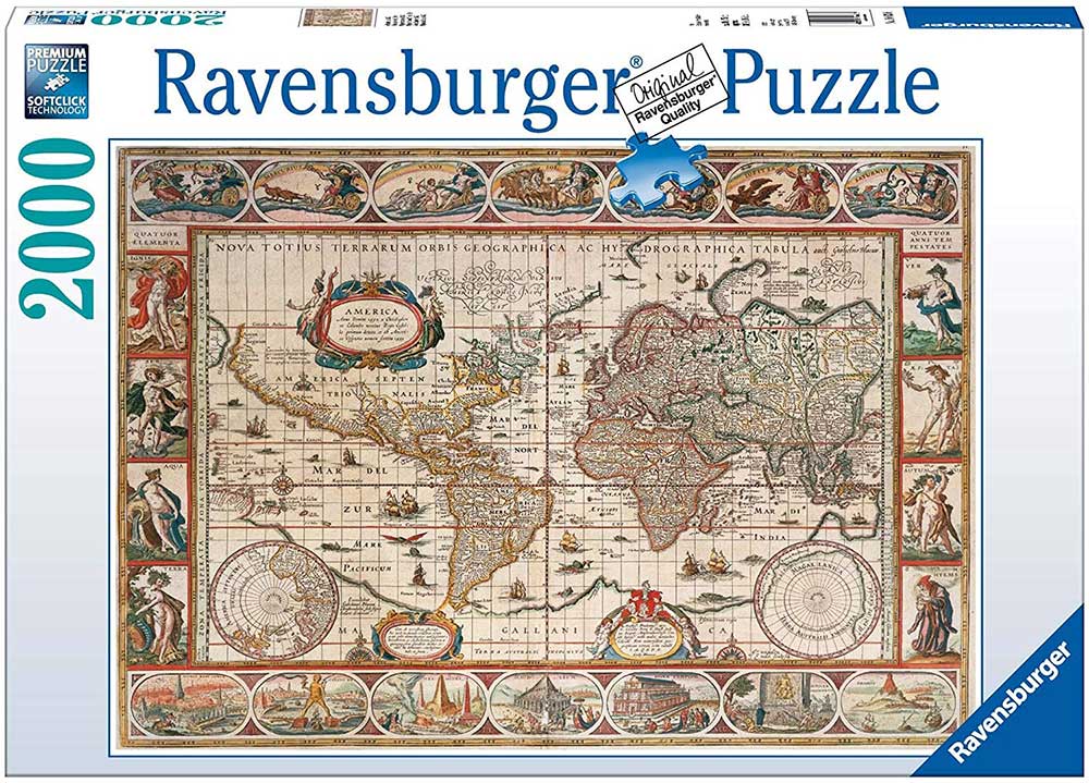 Puzzle Slagalica 2000 delova Mapa sveta iz 1650. Ravensburger 16633