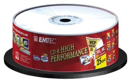Emtec (BASF) prazni CD-R - 80min/700Mb/52x - pakovanje 25 kom. - Image 1
