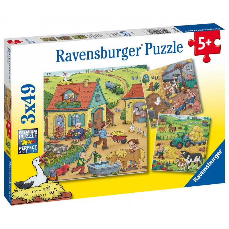 Puzzle 3x49 delova Na farmi Ravensburger 05078 - Image 1