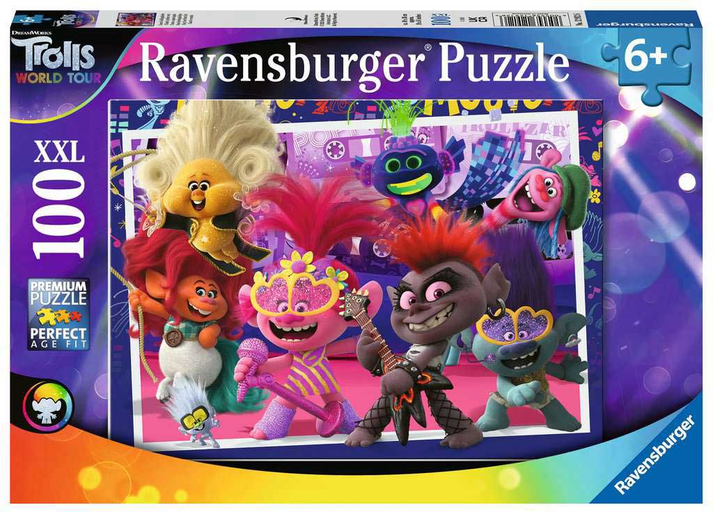 Puzzle 100 XXL delova Trolls 2 na svetskoj turneji Ravensburger 12912