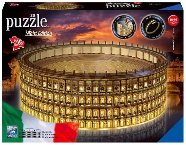 RAVENSBURGER 3D puzzle Maketa sa noćnim svetlom KOLOSEUM RA11148