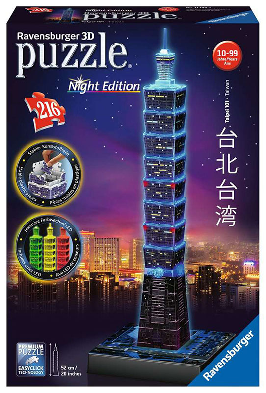 RAVENSBURGER 3D puzzle Maketa - Lampa TAIPEI 101 RA11149