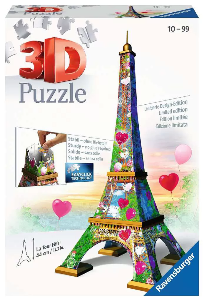RAVENSBURGER 3D puzzle Maketa Ajfelova kula sa srcima Love Edition RA11183