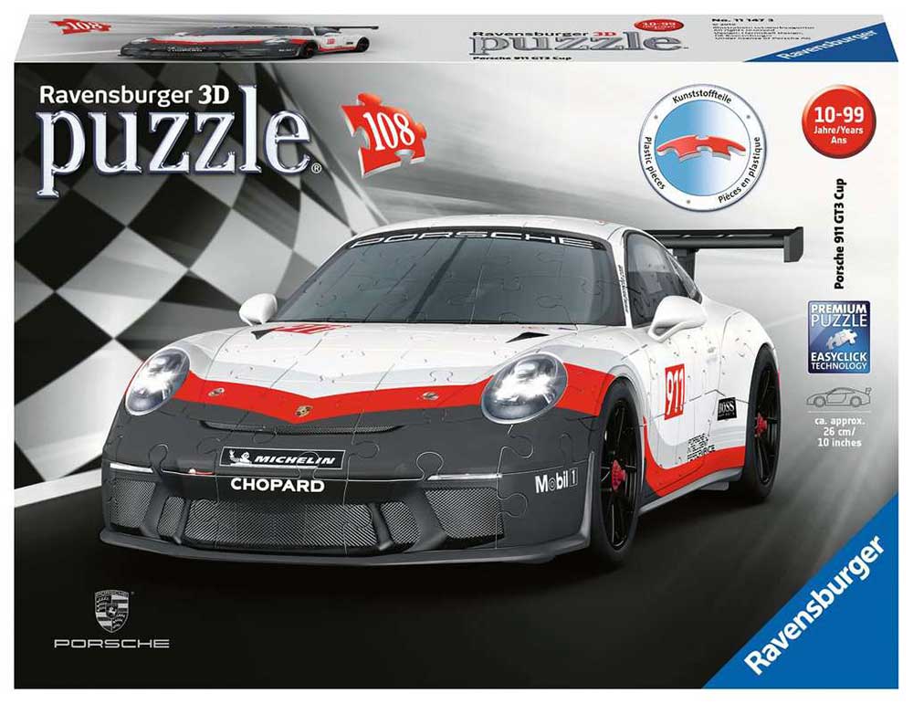 RAVENSBURGER 3D puzzle Automobil Porsche 911 GT3 Cup RA11147