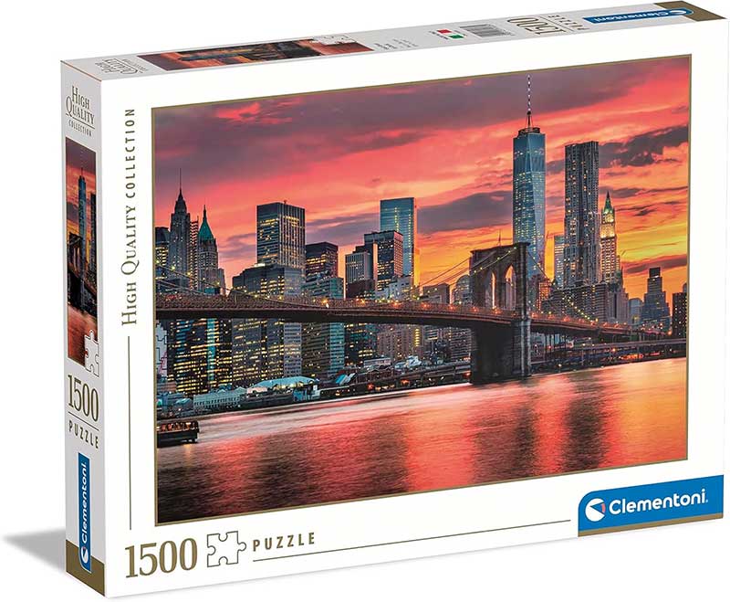 Puzzle slagalica 1500 delova Ist River Njujork u suton Clementoni 31693