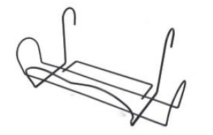 Balkonska korpa Marija 50cm srebrno-crna 2231 3kom