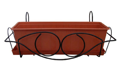 Balkonska korpa Bernarda 60cm srebrno-crna 0039 3kom - Image 1