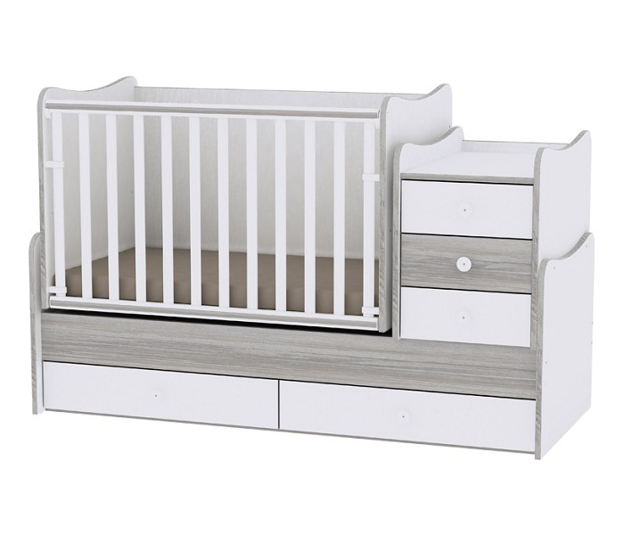 LORELLI Drveni krevetac 3u1 MAXI PLUS White-Artwood 10150300030