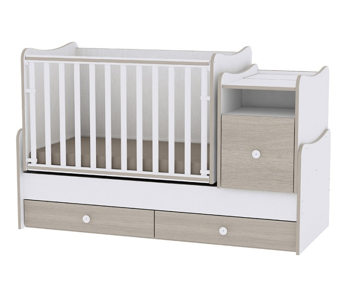 LORELLI Drveni krevetac 3u1 TREND PLUS White-Amber 10150400035