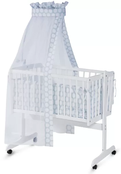 LORELLI Drvena kolevka za bebe Ljuljaška EVA White 10150270025