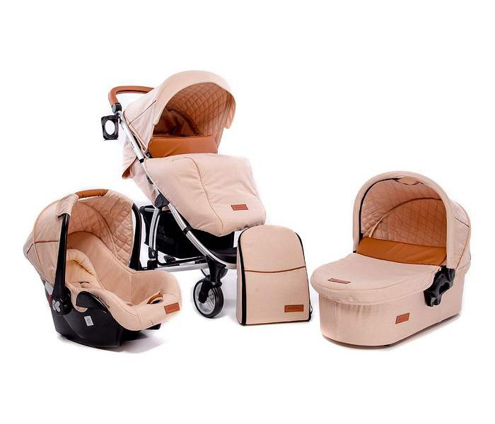 KIKKA BOO Kolica za bebe MADRID 3 u 1 Beige 31001010004