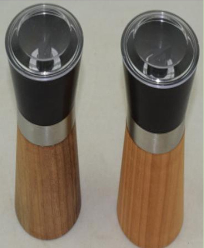 Mlin za biber i krupnu morsku so od drveta oraha 6 x 20 cm