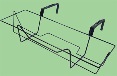 Balkonska korpa sa podesivim kukama Irena 60cm srebrno-crna 0215