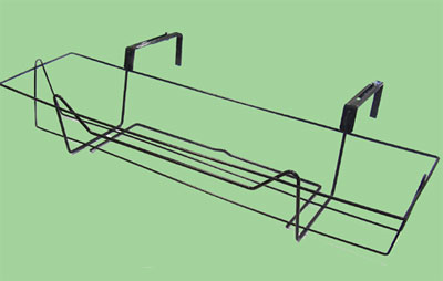 Balkonska korpa sa podesivim kukama Irena 80cm srebrno-crna 0216 3kom