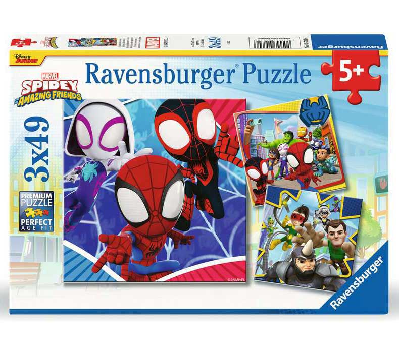 Slagalice za decu 3x49 delova Spidey Ravensburger 05730