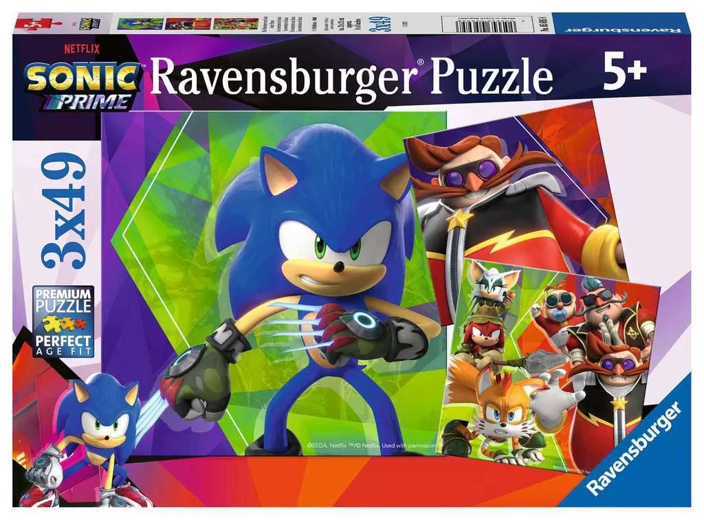 Slagalice 3x49 delova Sonic Ravensburger 05695