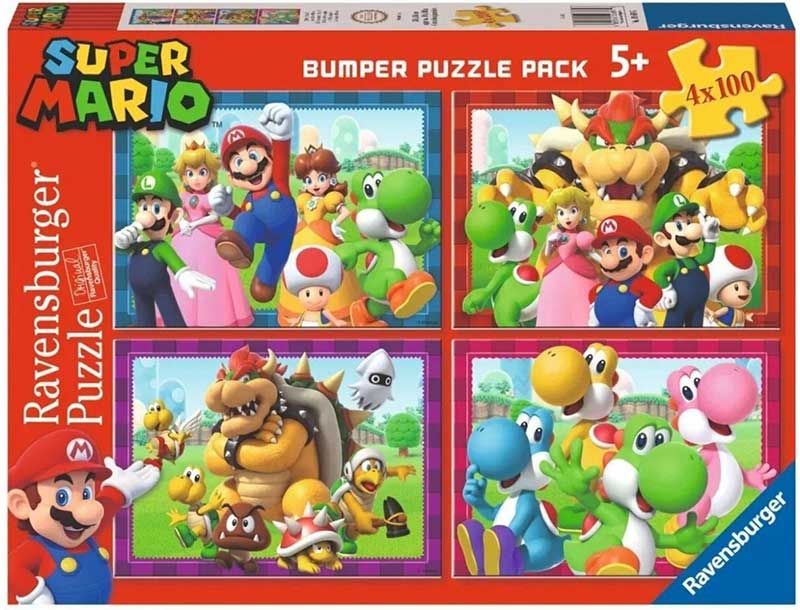 Slagalice 4x100 delova Super Mario Ravensburger 05689
