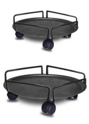 Podmetač za cveće na točkovima, sa ogradicom Ø300mm 2174