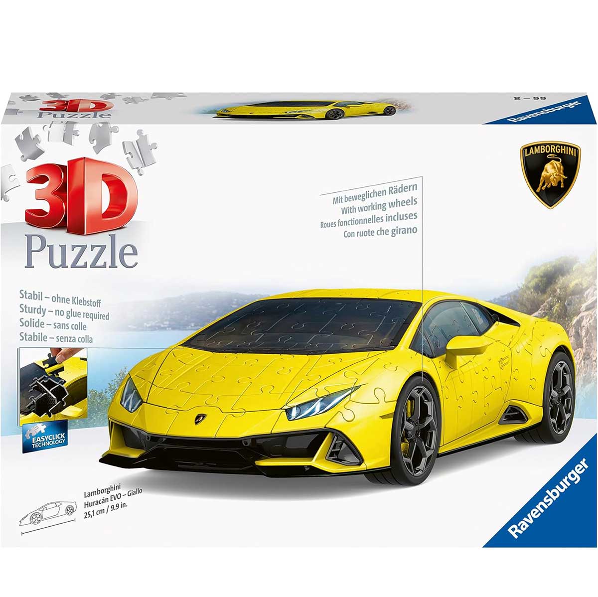Automobil Lamborghini Huracan žuti 3D Puzzle 156 delova Ravensburger 11562 - Image 1
