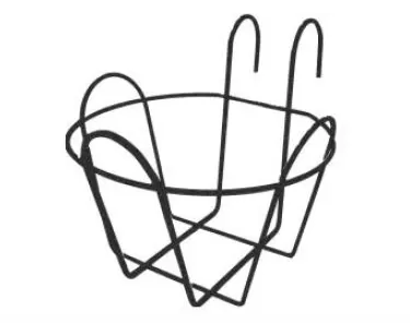 Okrugla balkonska korpa Helena smeđa 1481 3kom