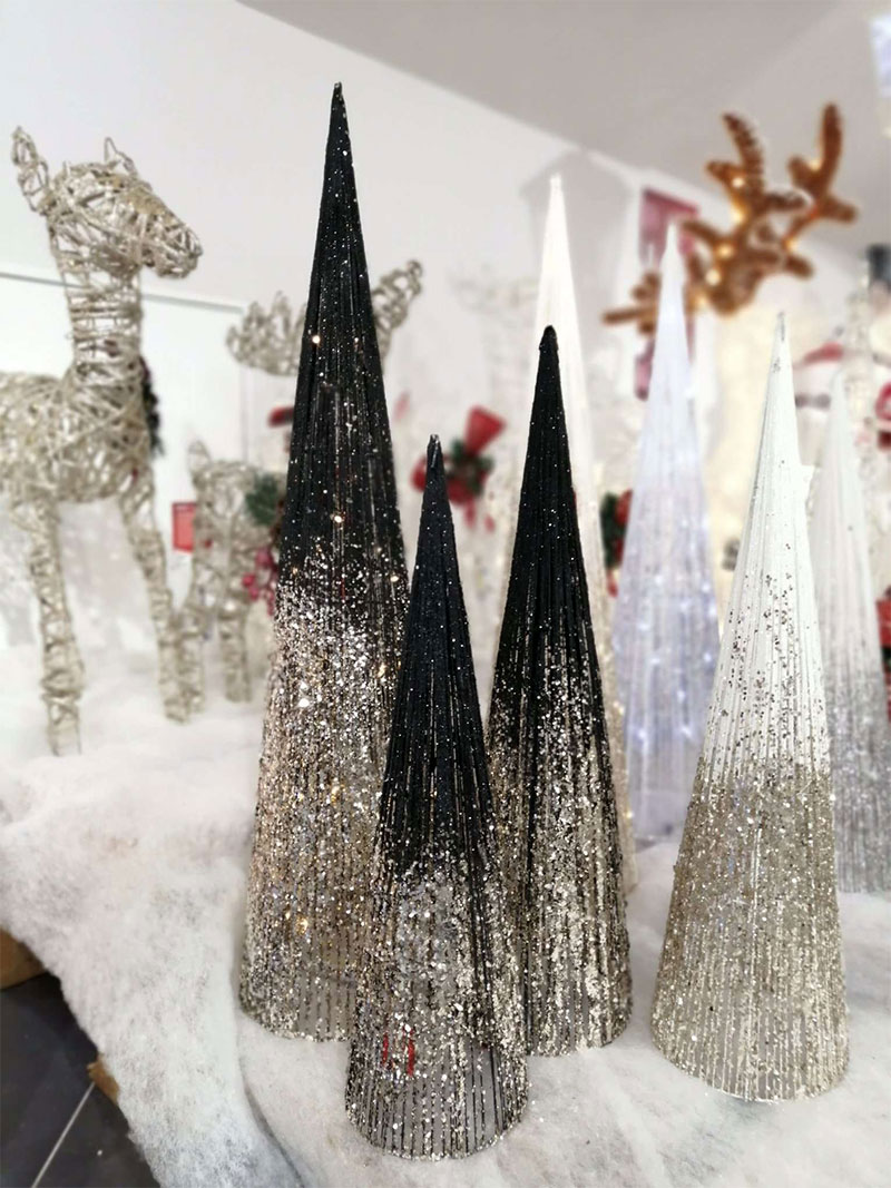 Svetleća LED Kupa Shiny Cone Black 60 cm