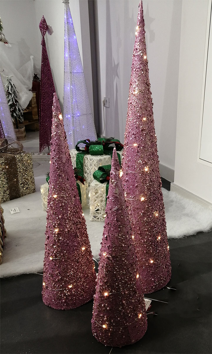 LED Svetleća Kupa Pearl Cone Visina 60 cm Roze