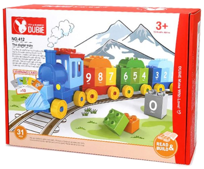 Dubie Dečije kocke Plastične kocke u kutiji VOZIĆ 31 deo 876018