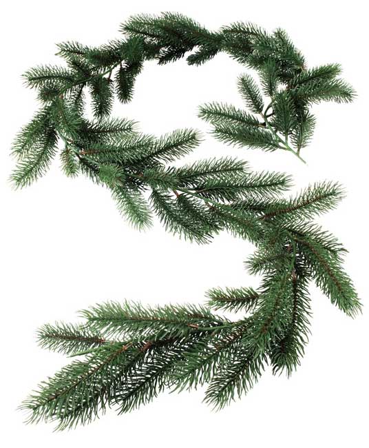 Novogodišnja Girlanda Sa 3D Iglicama - 180 cm Tamno Zelena