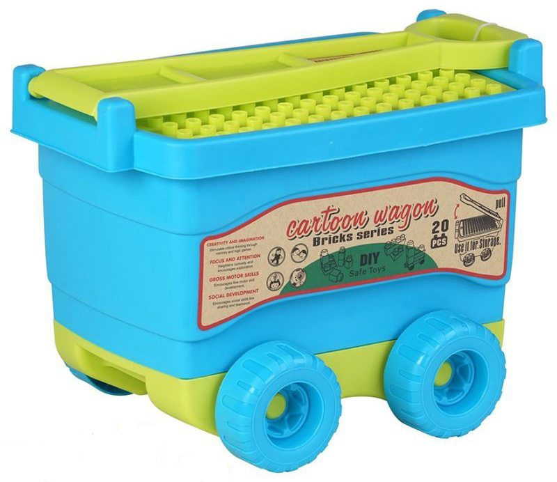 Gyoby Toys Dečije kocke Plastične kocke PLAVA KOLICA 20 delova 876022