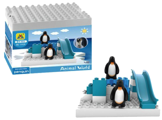 Dečije kocke Plastične kocke Svet životinja - PINGVIN 18 delova 876033