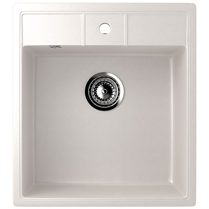 Granitna sudopera sa sifonom Ulgran U406-331 četvrtasta bela