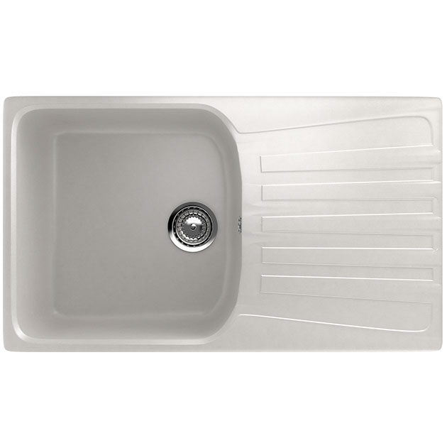 Granitna sudopera sa sifonom Ulgran U203-341 četvrtasta mlečno bela