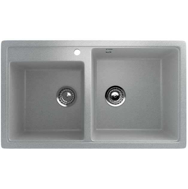 Granitna dupla sudopera sa sifonom Ulgran U200 siva