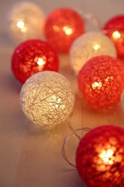 Dekortaivne lampice Venuto 29958-10 crvena-krem