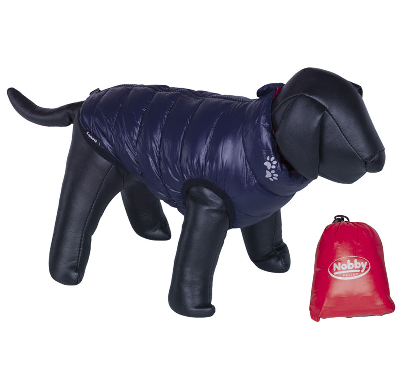 Nobby Jakna za pse Light sa dva lica teget-crvena 34cm 66592