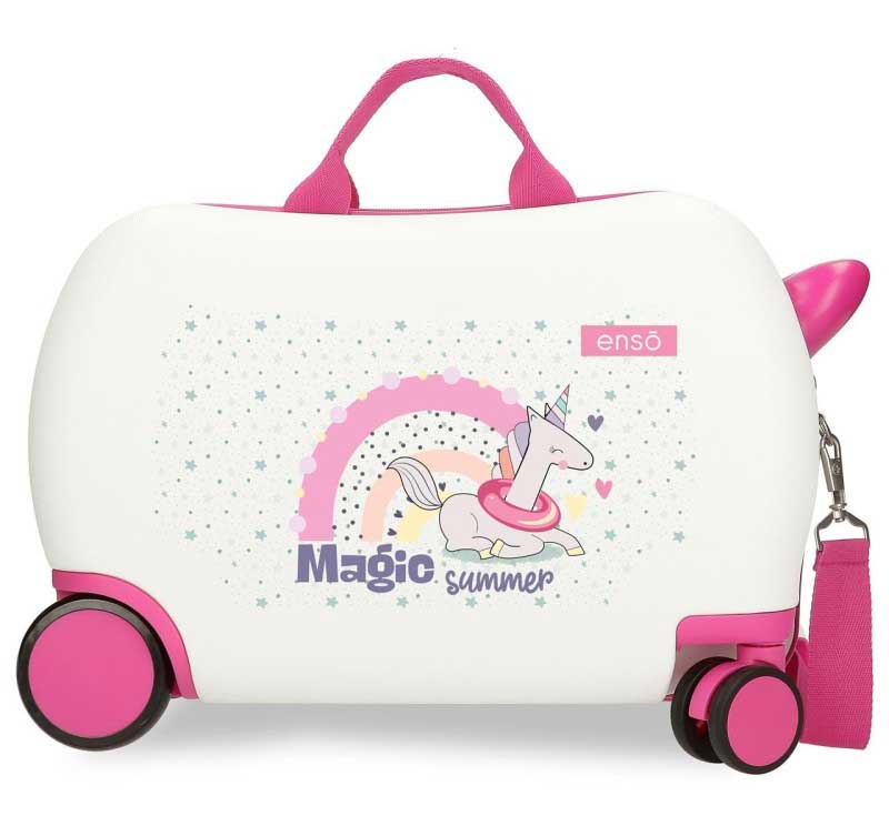 Dečiji putni kofer za vožnju Enso Magic summer white 96310