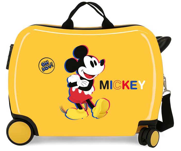 Dečiji putni kofer za vožnju Disney Mickey 3D yellow 29298