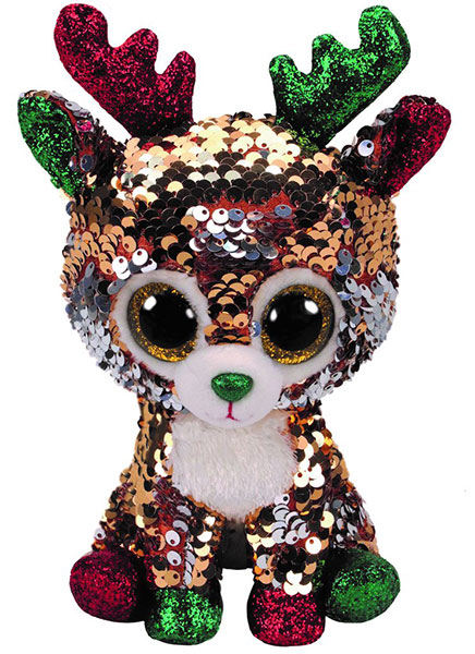 TY Beanie Boos Plišana igračka 15cm Svetlucavi novogodišnji Irvas Tegan 36338 - Image 1
